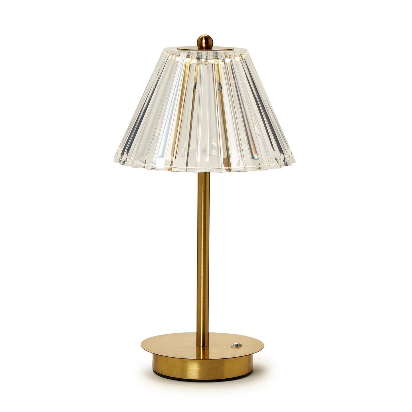 Cordless Rechargeable Table Lamp Clear Gold