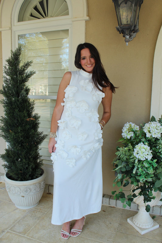 Floral 3D Midi Dress