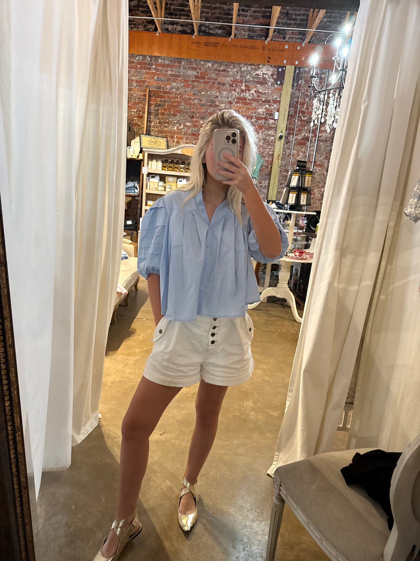 Blue Nancy Top