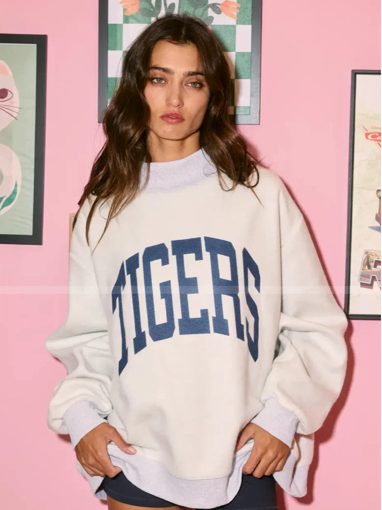 GAME DAY MOCKNECK REVERSIBLE SWEATSHIRT TIGERS
