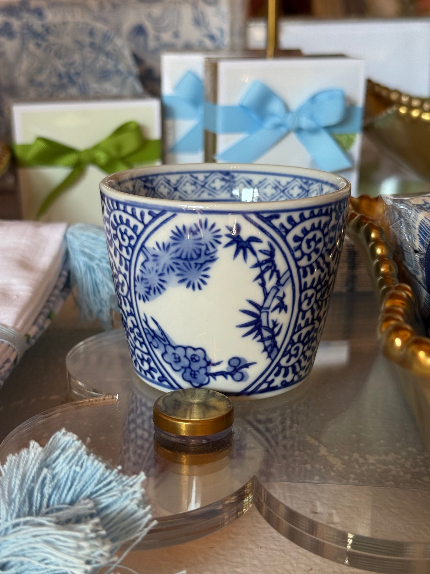 Blue Willow Cache Pot