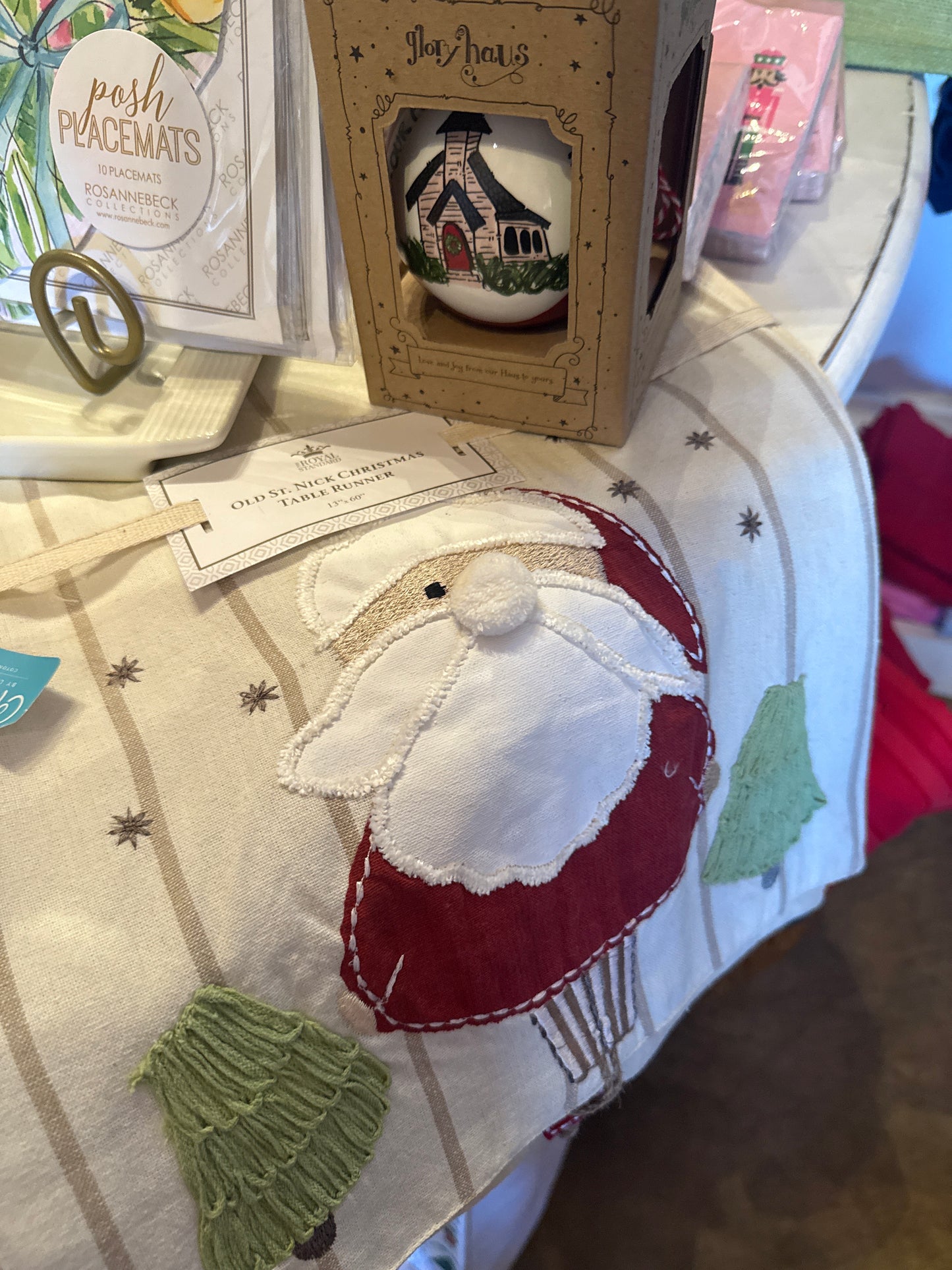 Old St Nick Christmas Table Runner