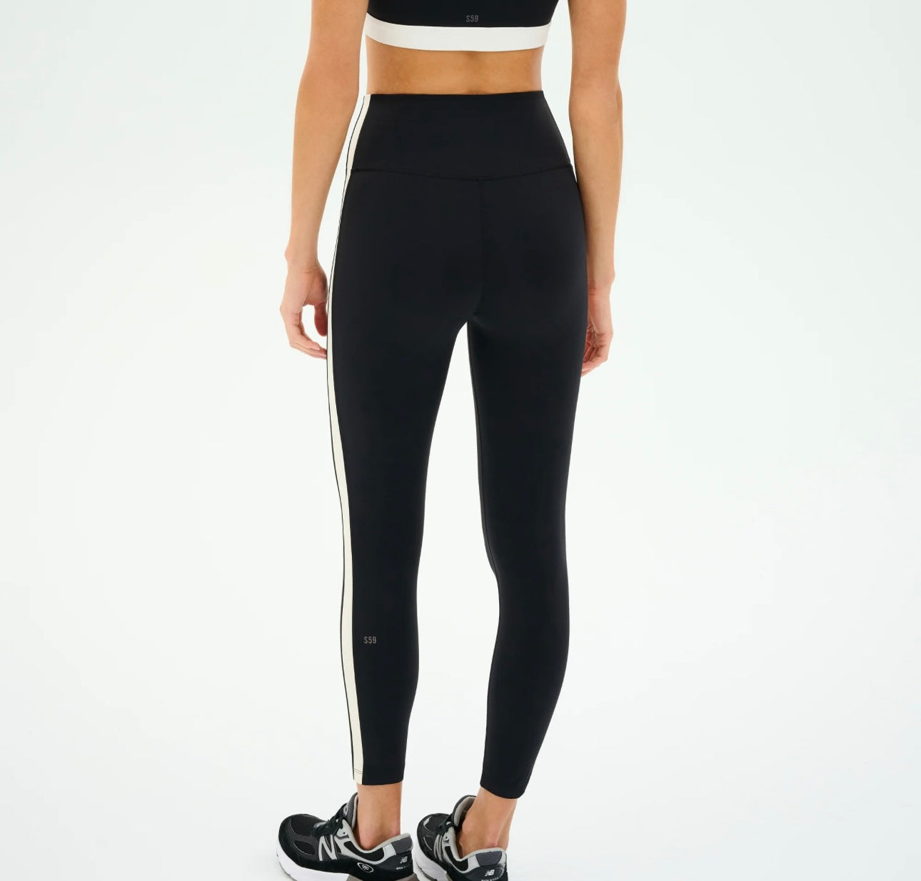 SPLITS 59 Claire HW Rigor 7/8 Black/White Leggings