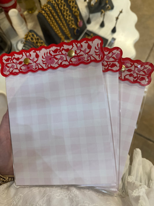 Pink and Red Swag. Notepad