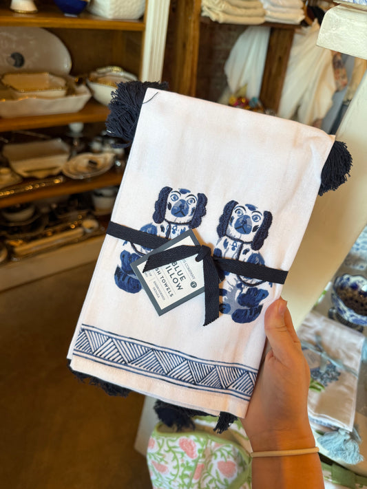 Chinoiserie Blue and White Dish Towels