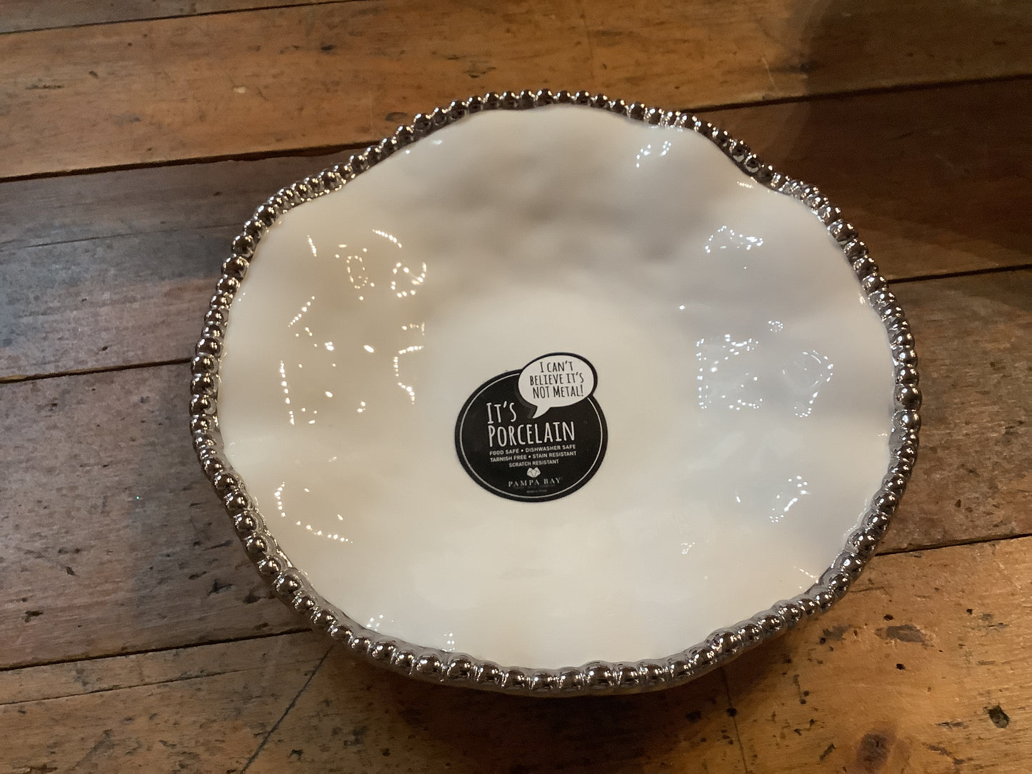 PAMPA BAY PRCELAIN PLATE SCALLOPED EDGE