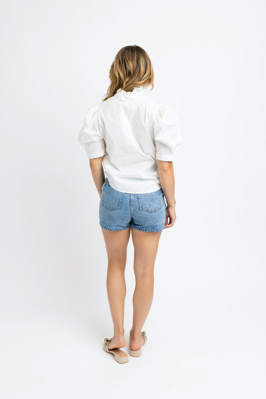 Karlie Denim Skirt with Button Details