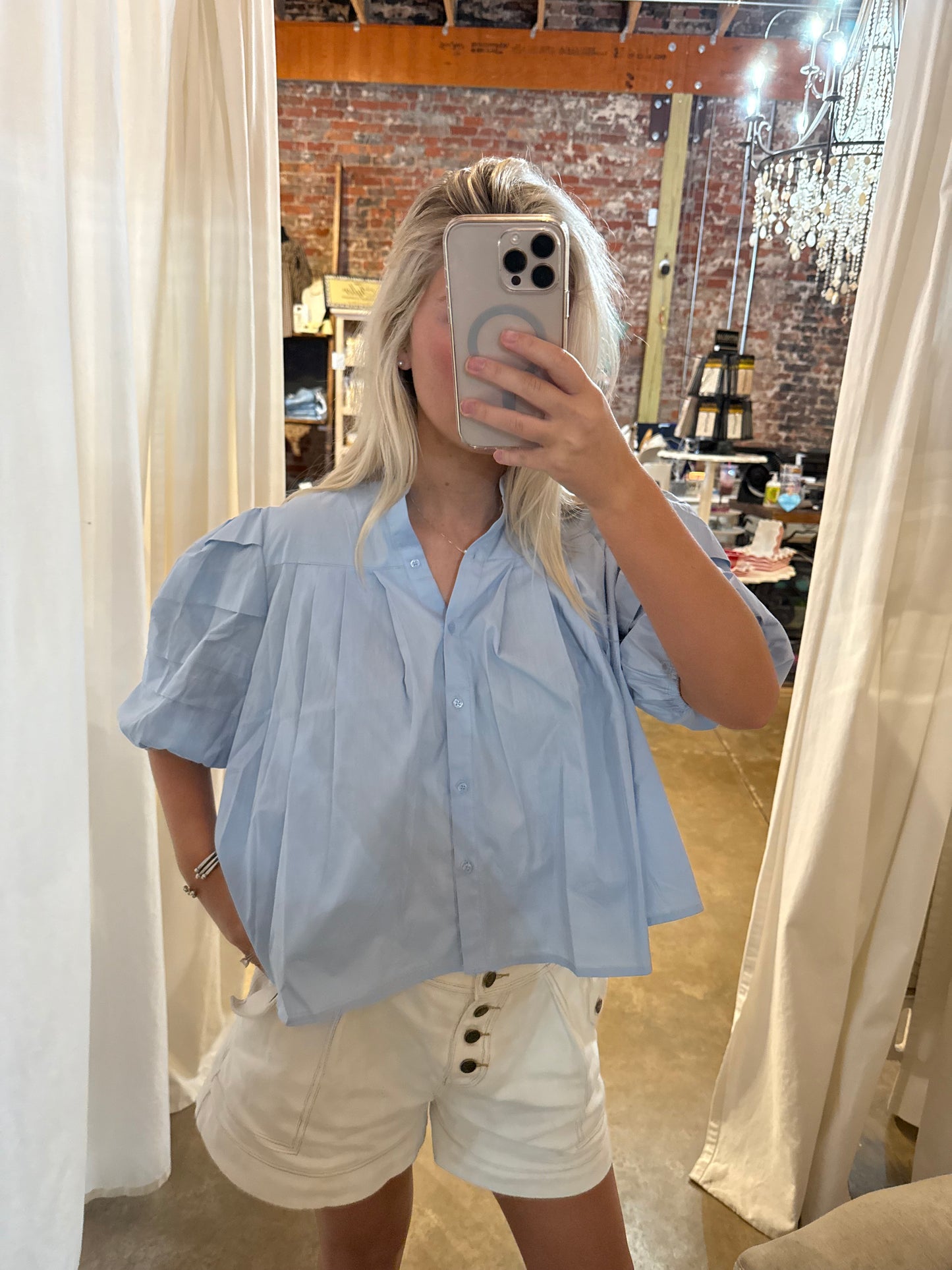 Blue Nancy Top