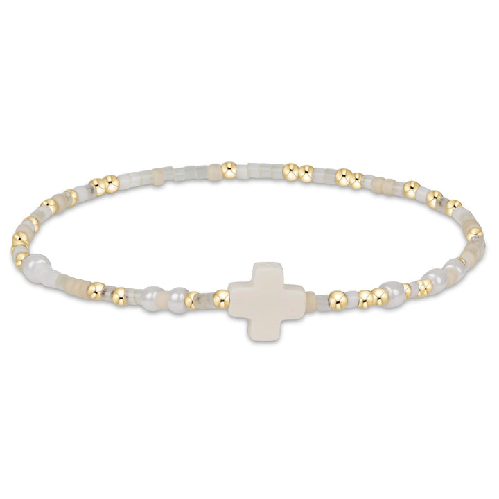 E girl Hope Shellphone Cross Bracelet