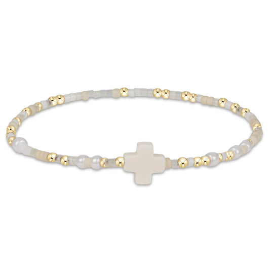 E girl Hope Shellphone Cross Bracelet