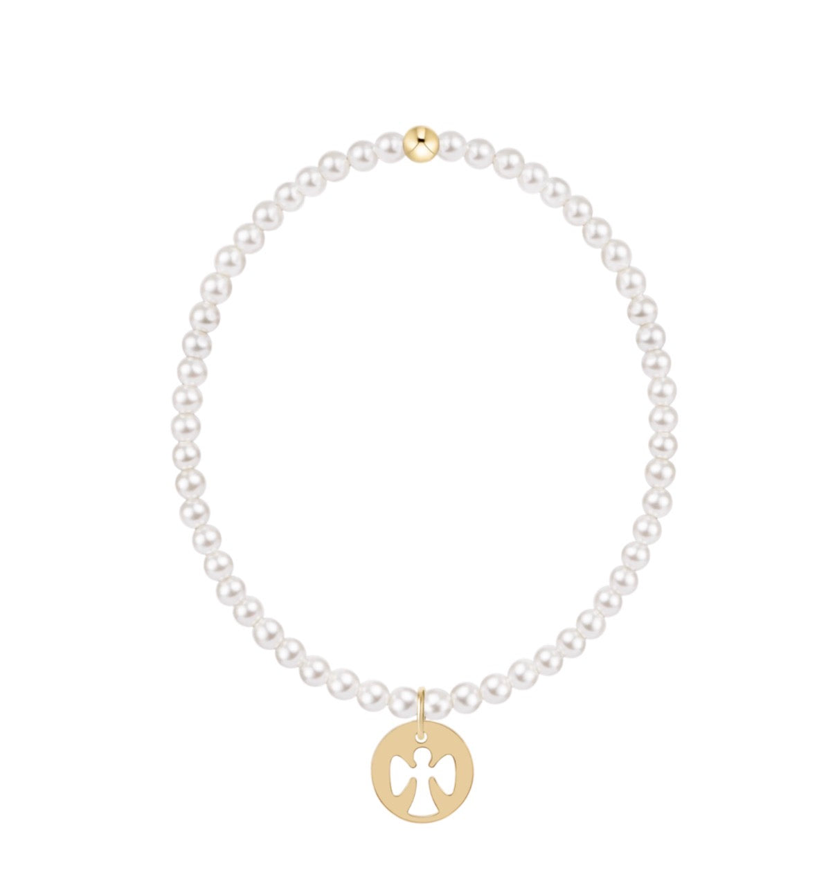 Enewton-Classic Pearl 3mm Guardian Angel Disc Bracelet