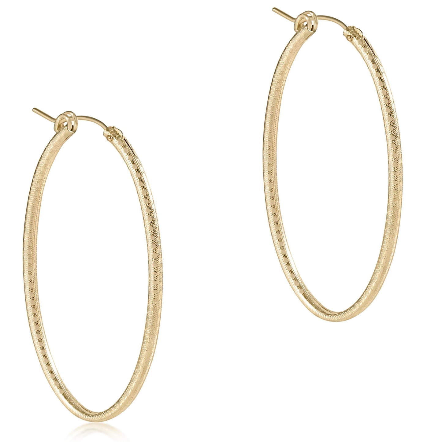 Oval Gold 2" Hoop-Textured