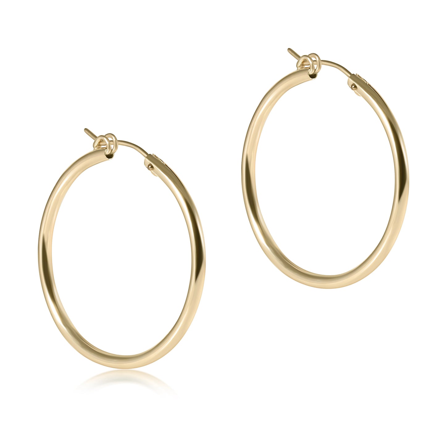 round gold 1.25" hoop - smooth