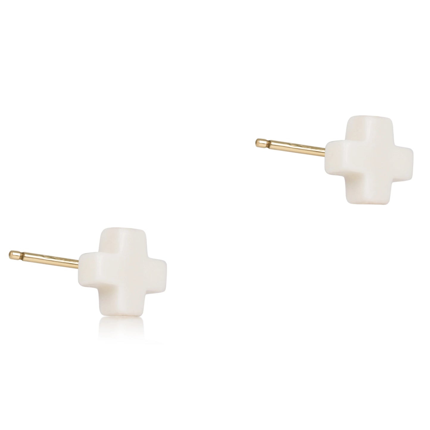 Signature Cross Stud - Off-White
