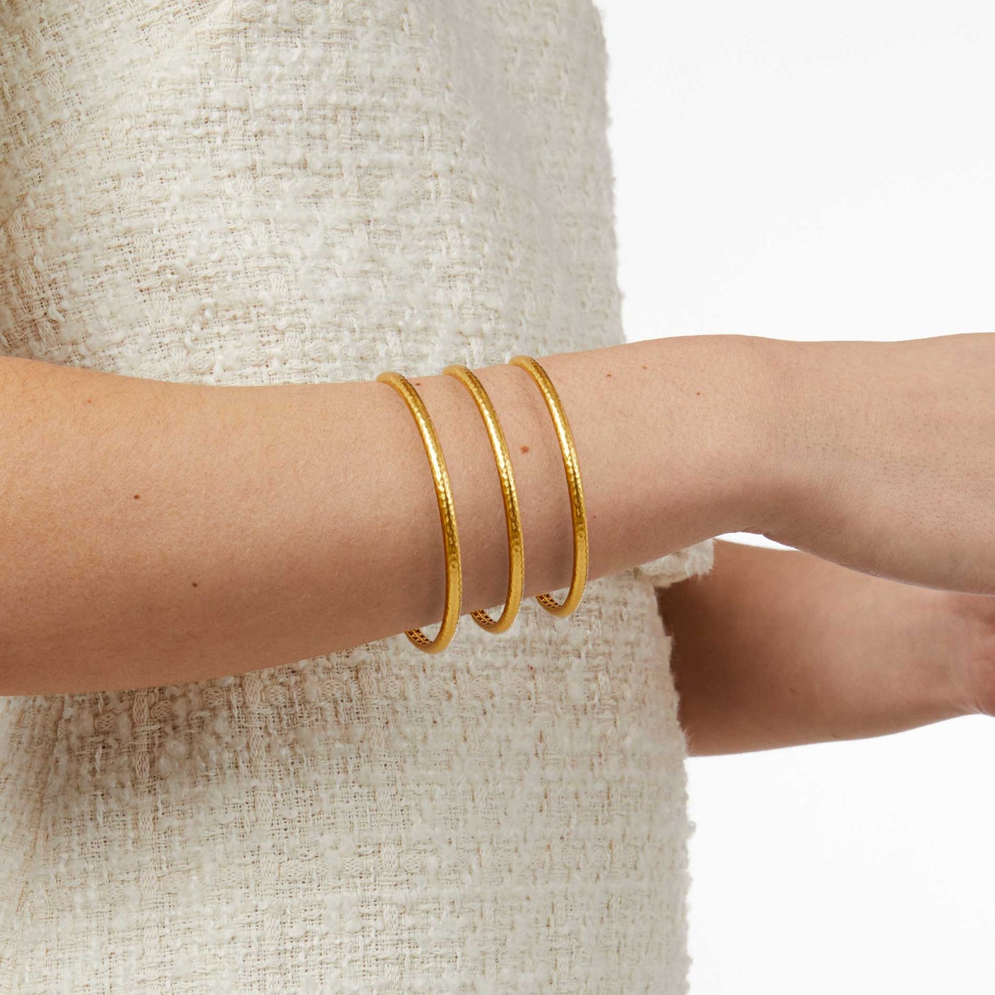 Havana Thin Gold Demi Bangle Julie Vos