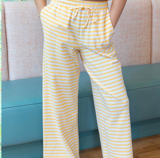 Yellow Stripe Pants Lulu Mac