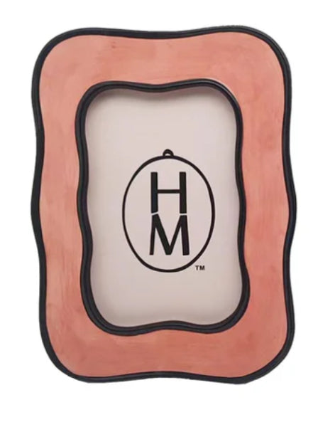 Brown Salmon Wavy Picture Frame