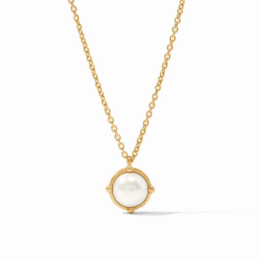 Honeybee Solitaire Necklace Pearl