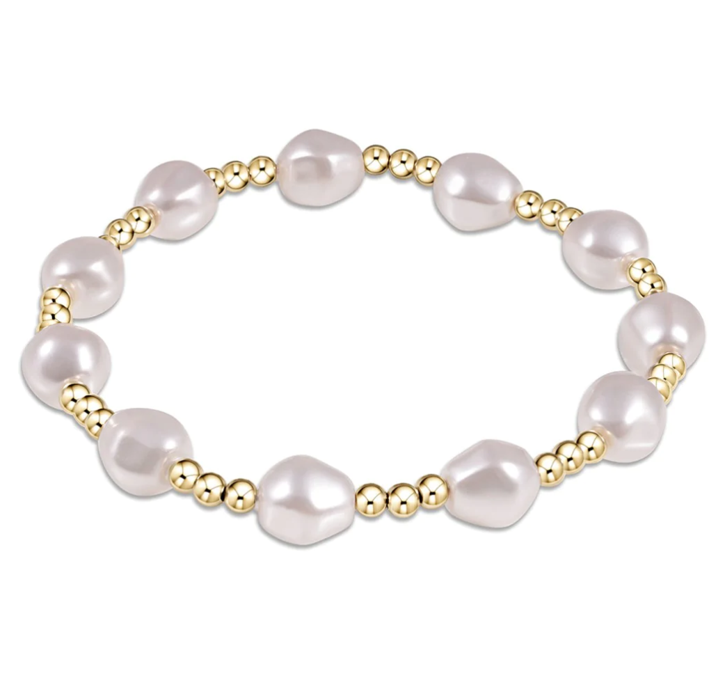 Bracelet Admire 3mm Bead Gold/Pearl