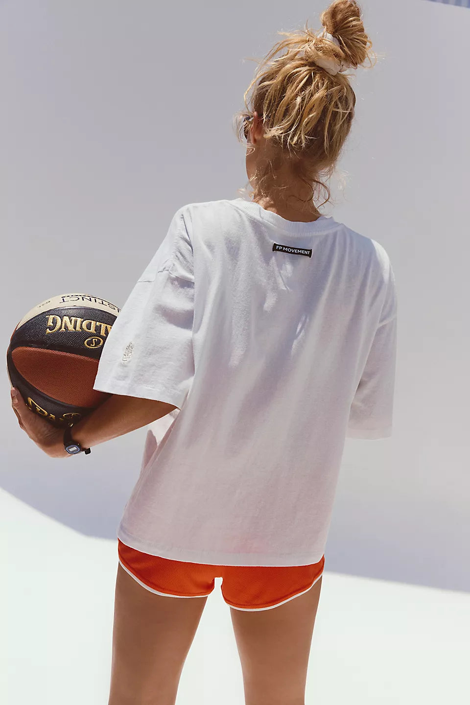 Free People White Tackle Tee
