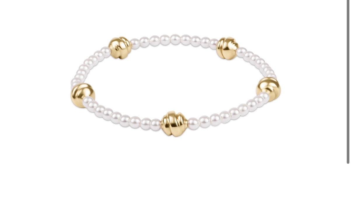 Enewton-Admire Small Gold 3mm Pearl bracelet