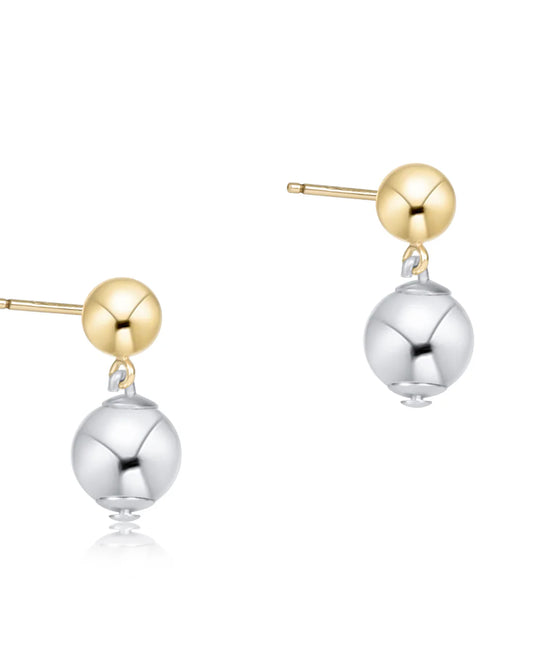 Classic 10mm Ball Drop Stud- Mixed Metal Enewton