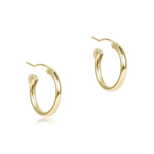Round Gold 0.5” Hoop- Smooth Enewton