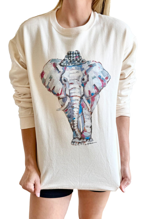 Watercolor Elephant Sweatshirt (long sleeve)