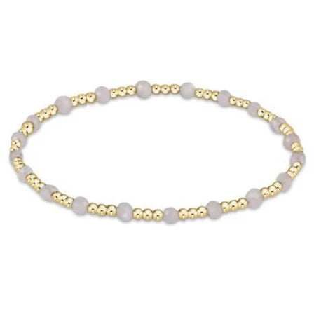 Enewton Gemstone Gold Sincerity Pattern 3mm Bead Bracelet Moon