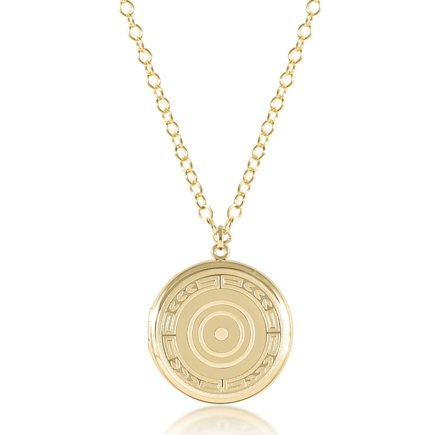 necklace gold - cherish large gold locket 31in