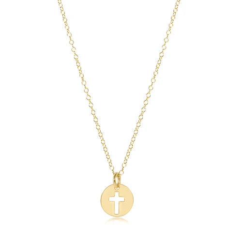 Enewton - 16in Necklace Gold - Small Blessed Disc Charm