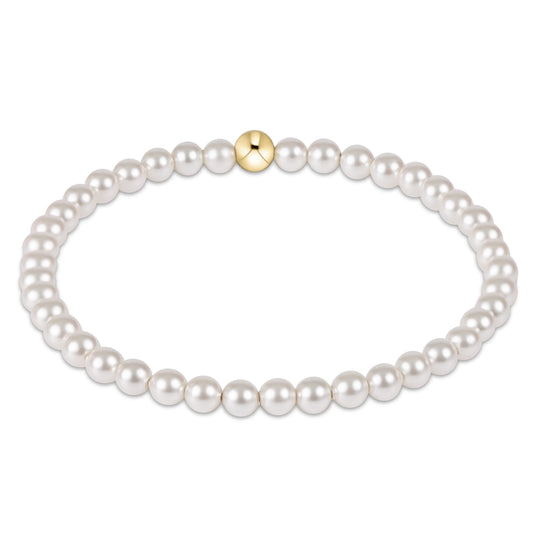 classic pearl 4mm bead bracelet
