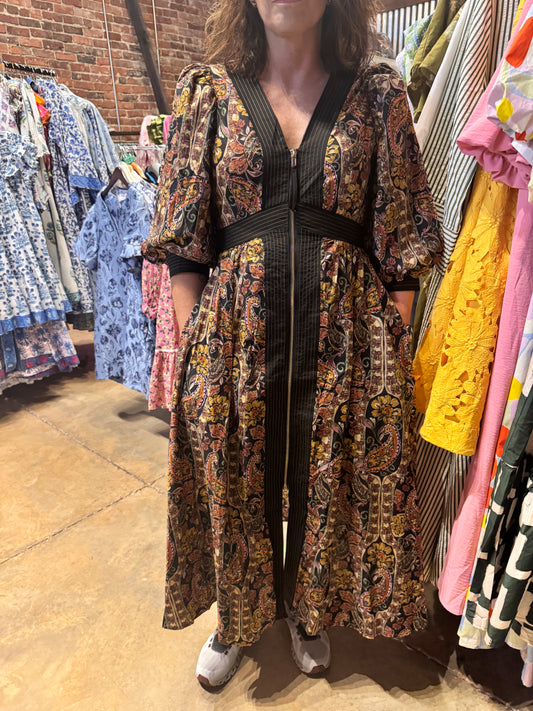 Fall Floral Midi Dress