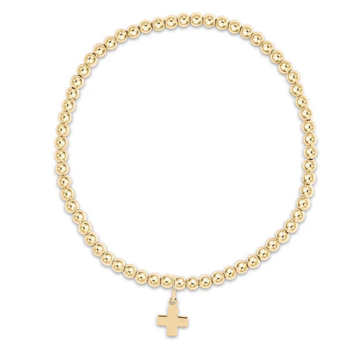 classic gold cross bracelet girl