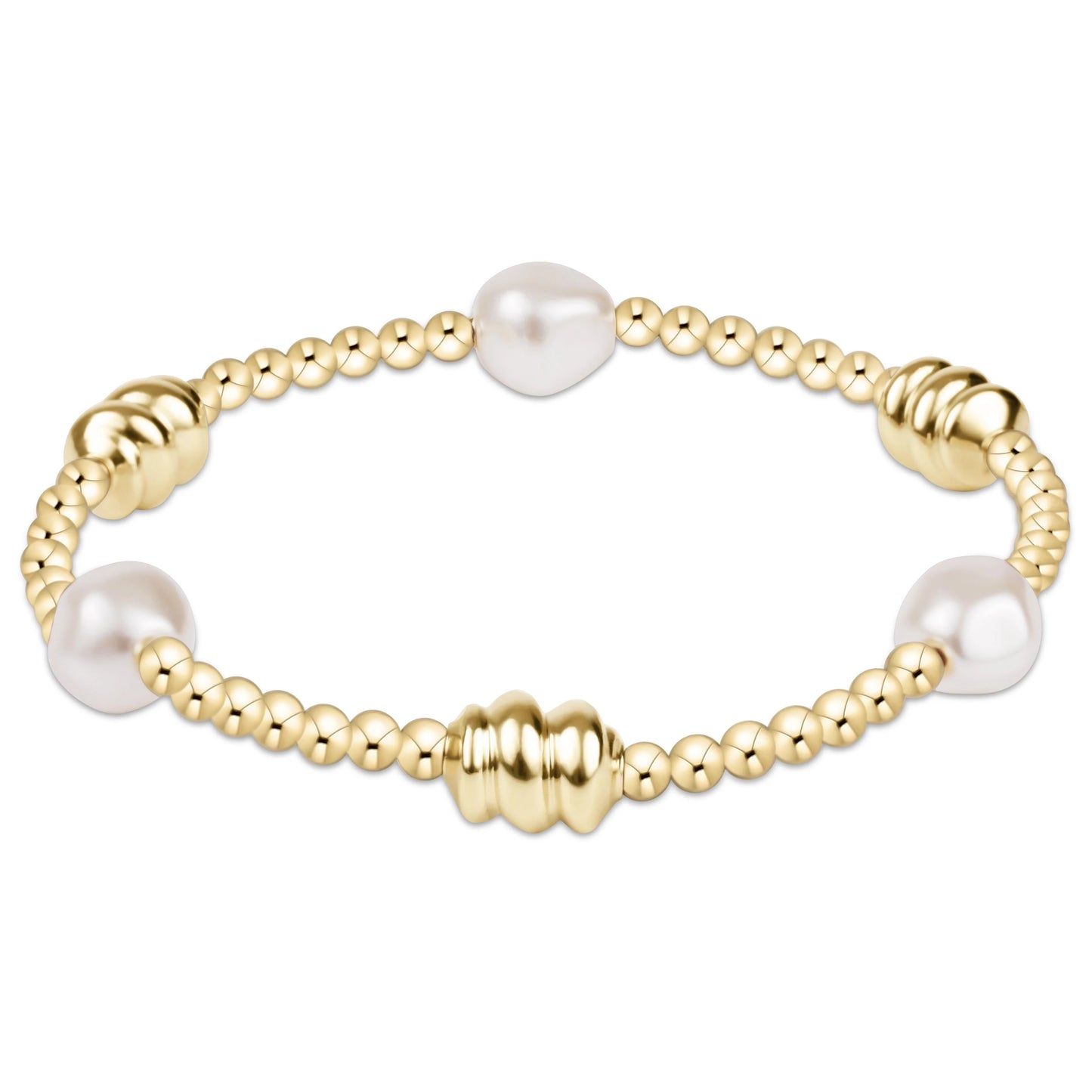 Admire gold and Admire pearl 3mm Bracelet