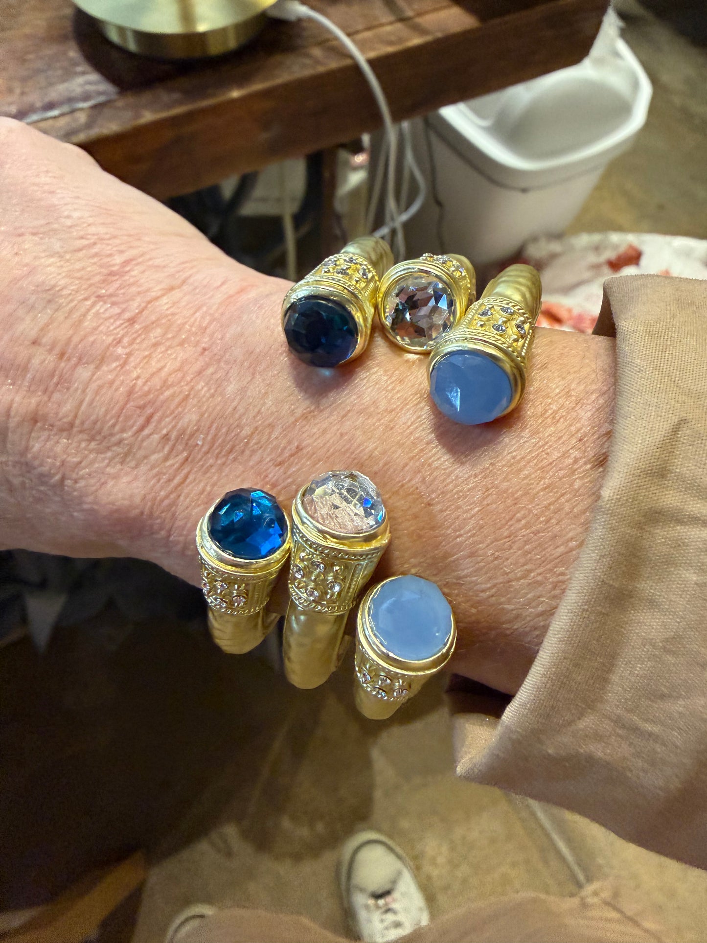 Gold Bracelet with Stone