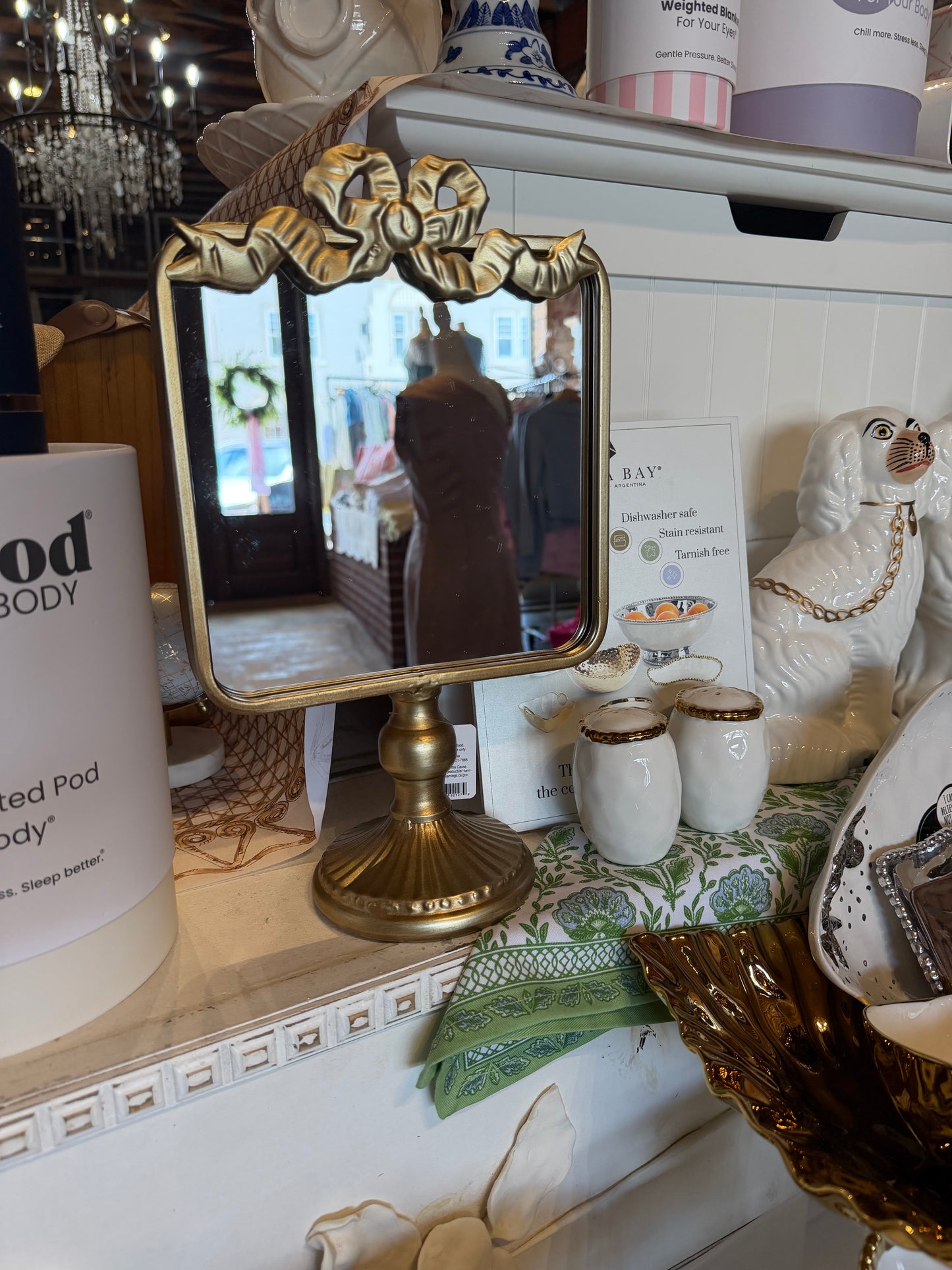 Gold Square Mirror
