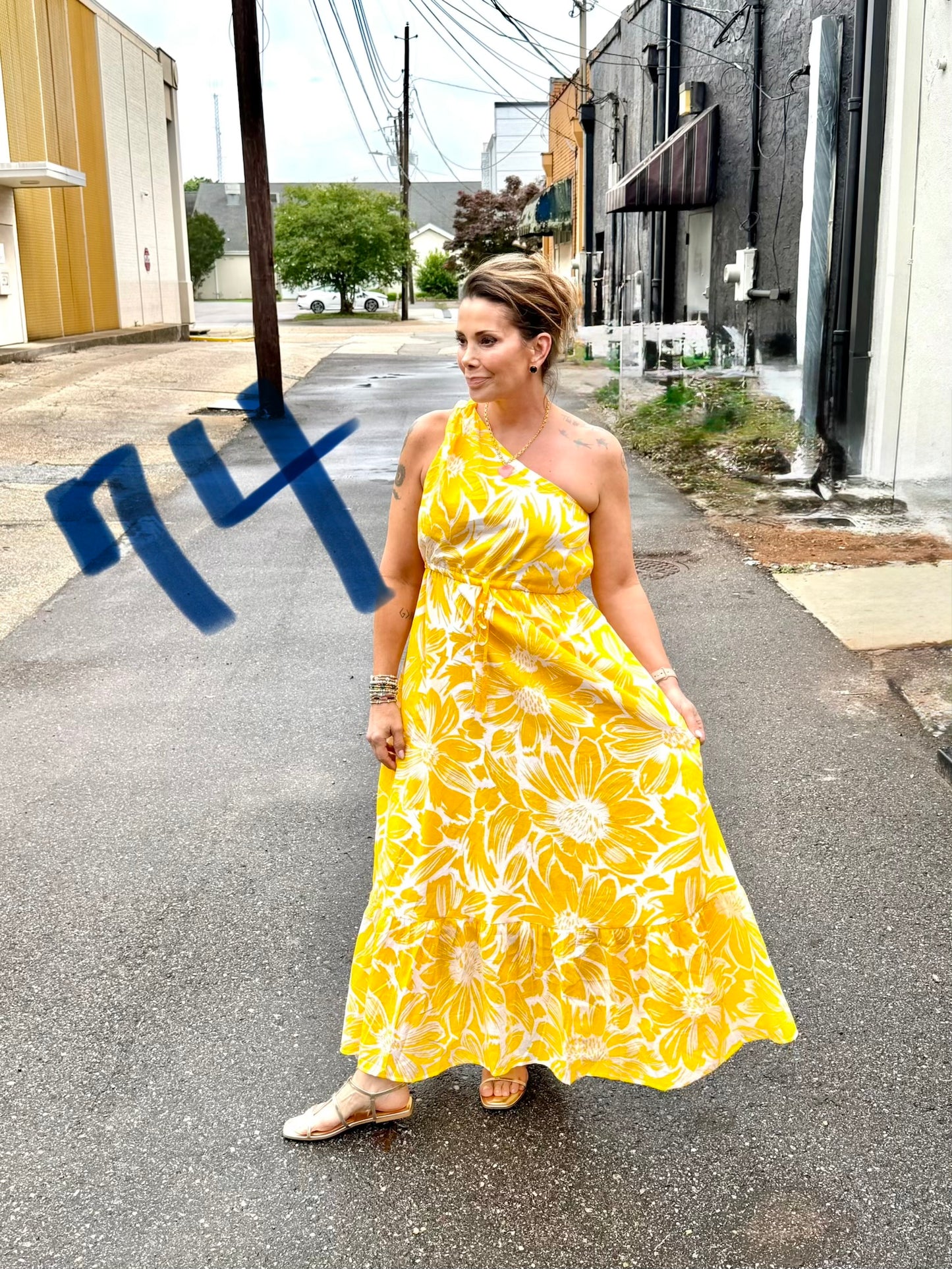 Yellow Off The Shoulder Maxi Dress