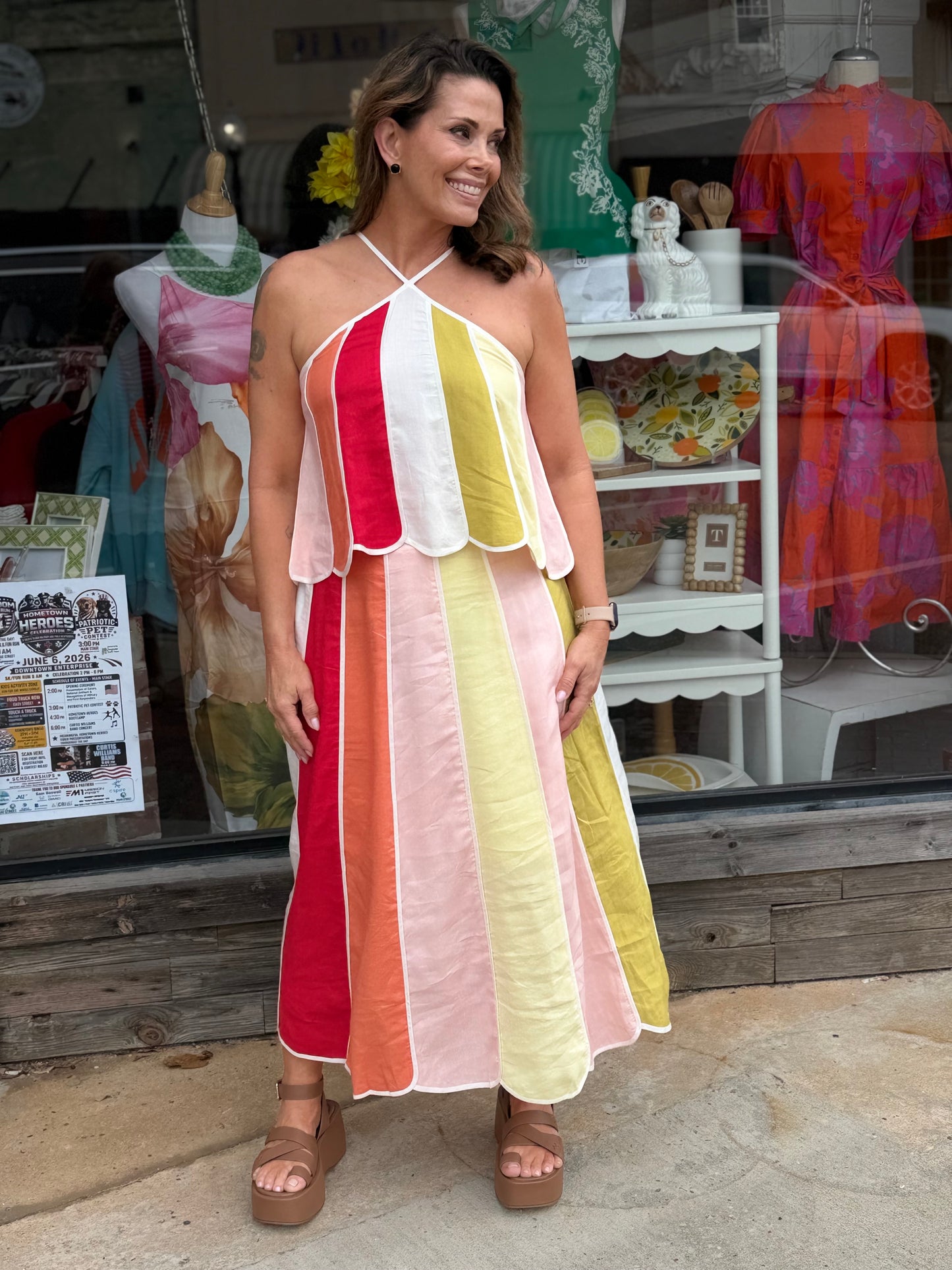 Linen Blended Multicolor Panel Set