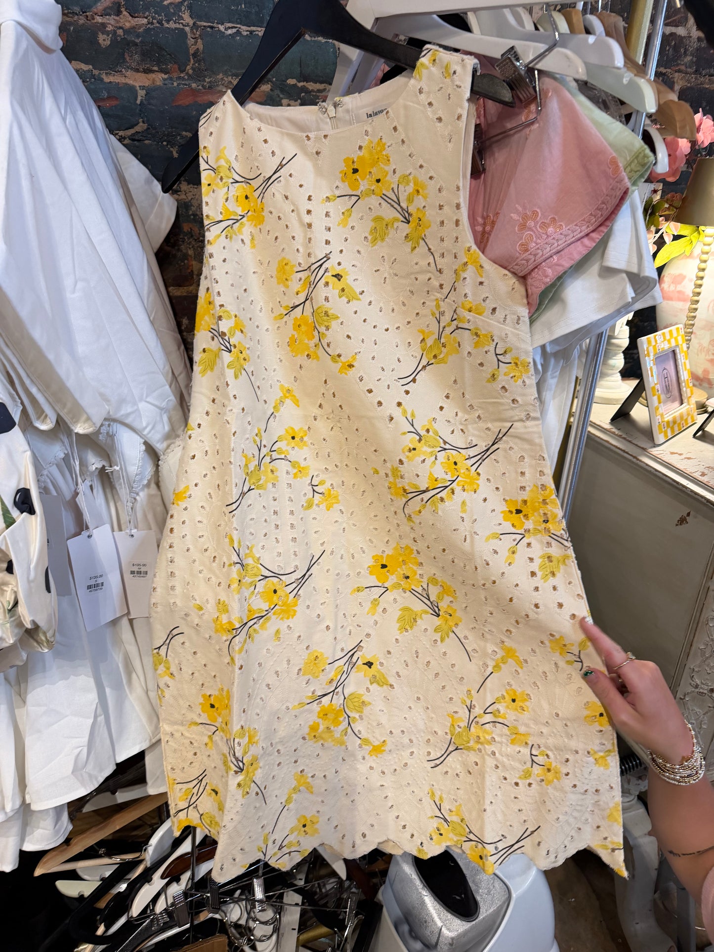 Floral Embroidered Sleeveless Mini Dress