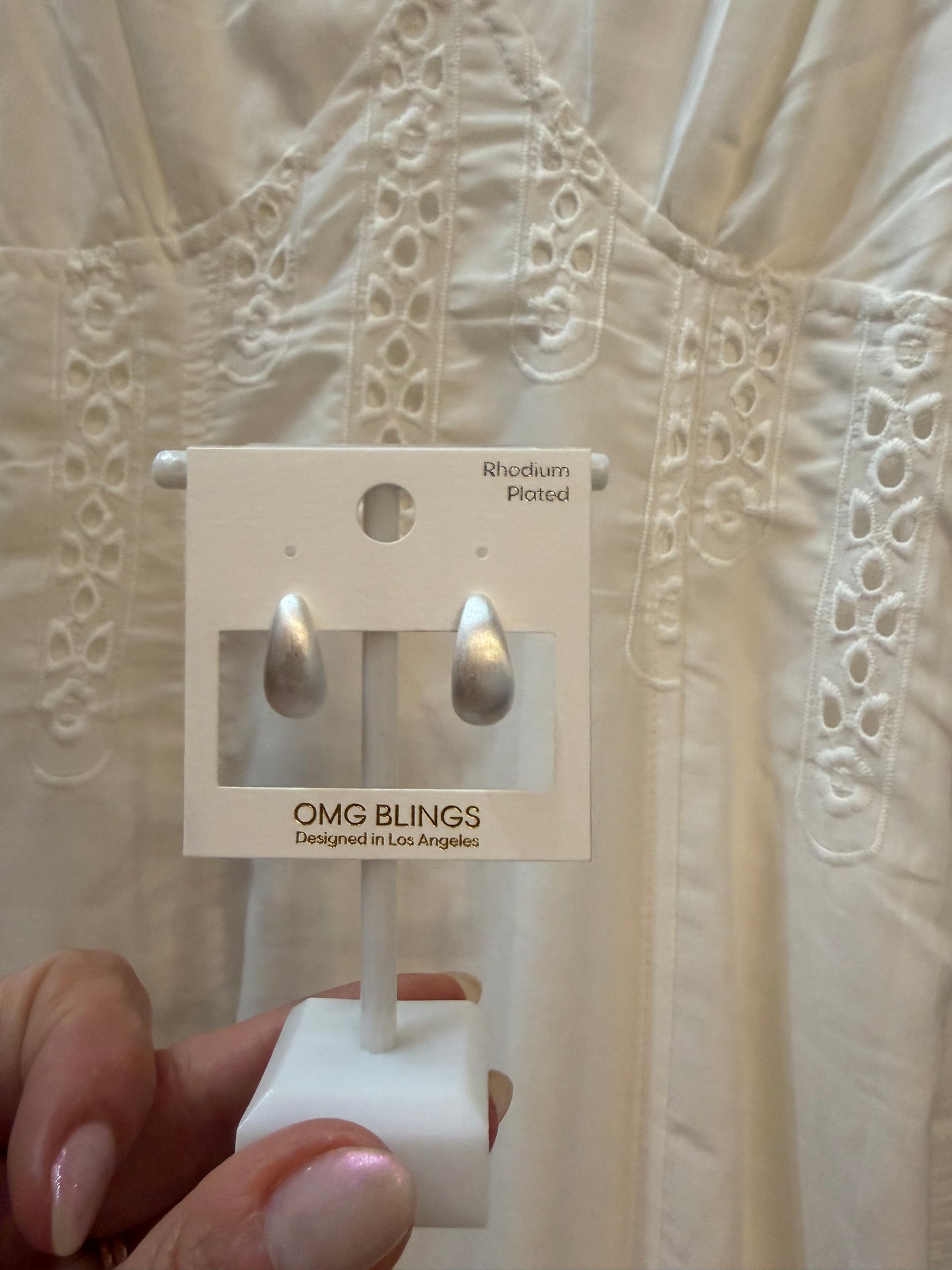 Silver Plated Ear Drop Earrings