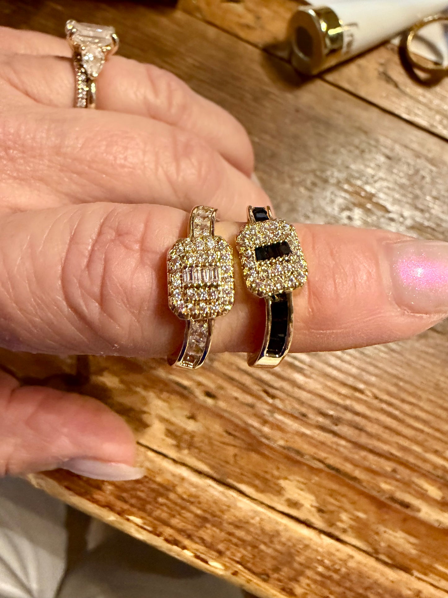 Wavy CZ Ring