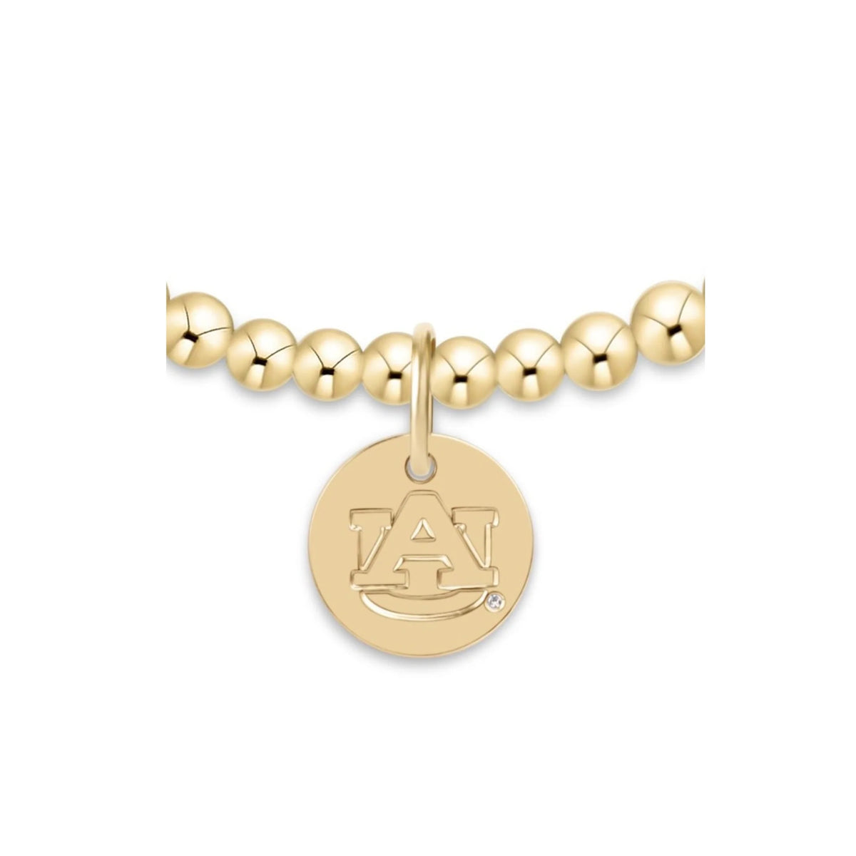 ecollegiate classic gold 3mm bracelet - auburn disc