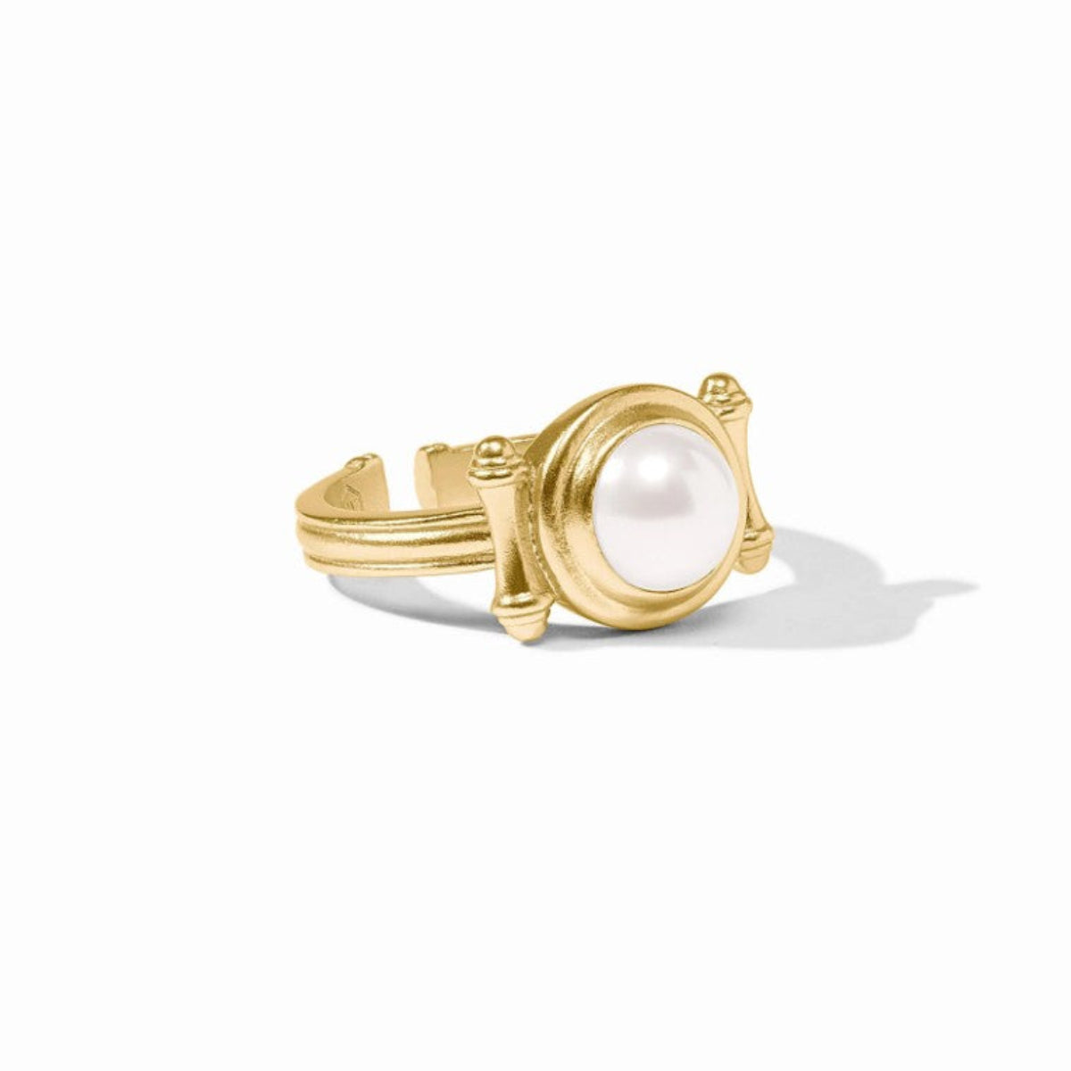 Julie Vos Bamboo Stone Ring - Pearl - One Size