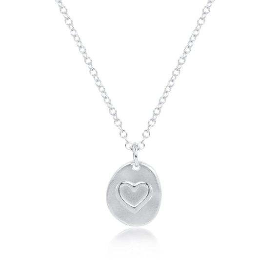 16" Necklace Sterling Love & Cross