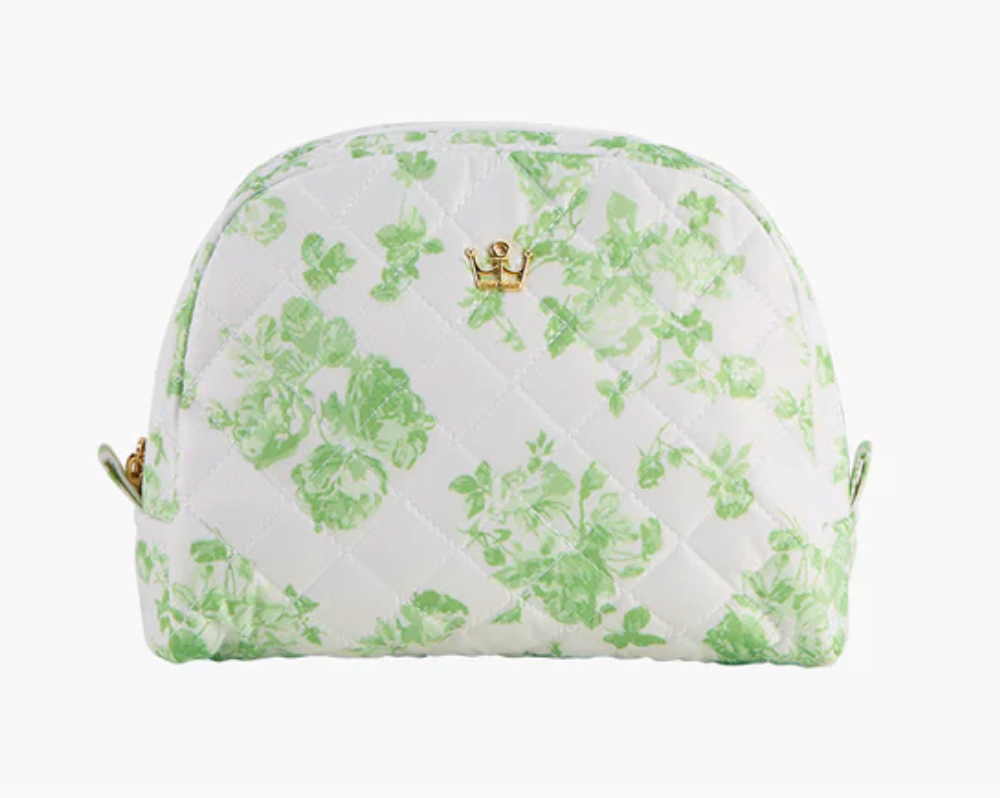 Kst Cosmetic Case Med Lt, Green Floral