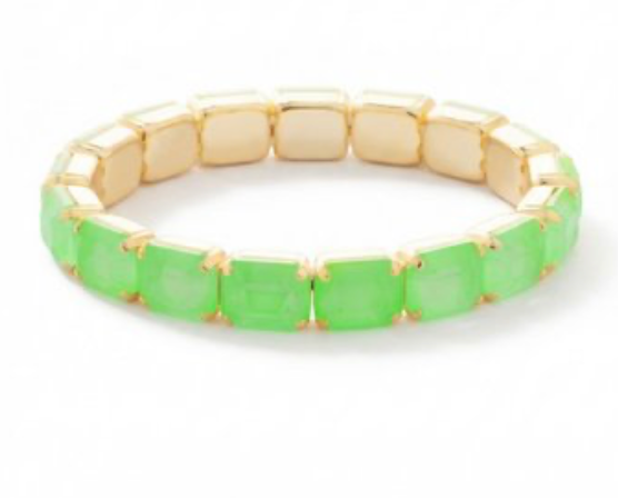 7 Inch Easton Emerald Cut Stretch Bracelet - Sorrelli Jewelry