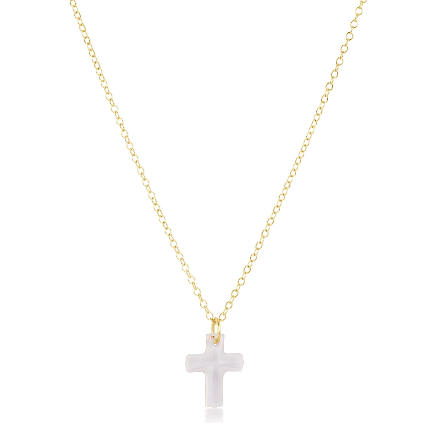 16" Necklace Gold - Blessed Crystal Charm
