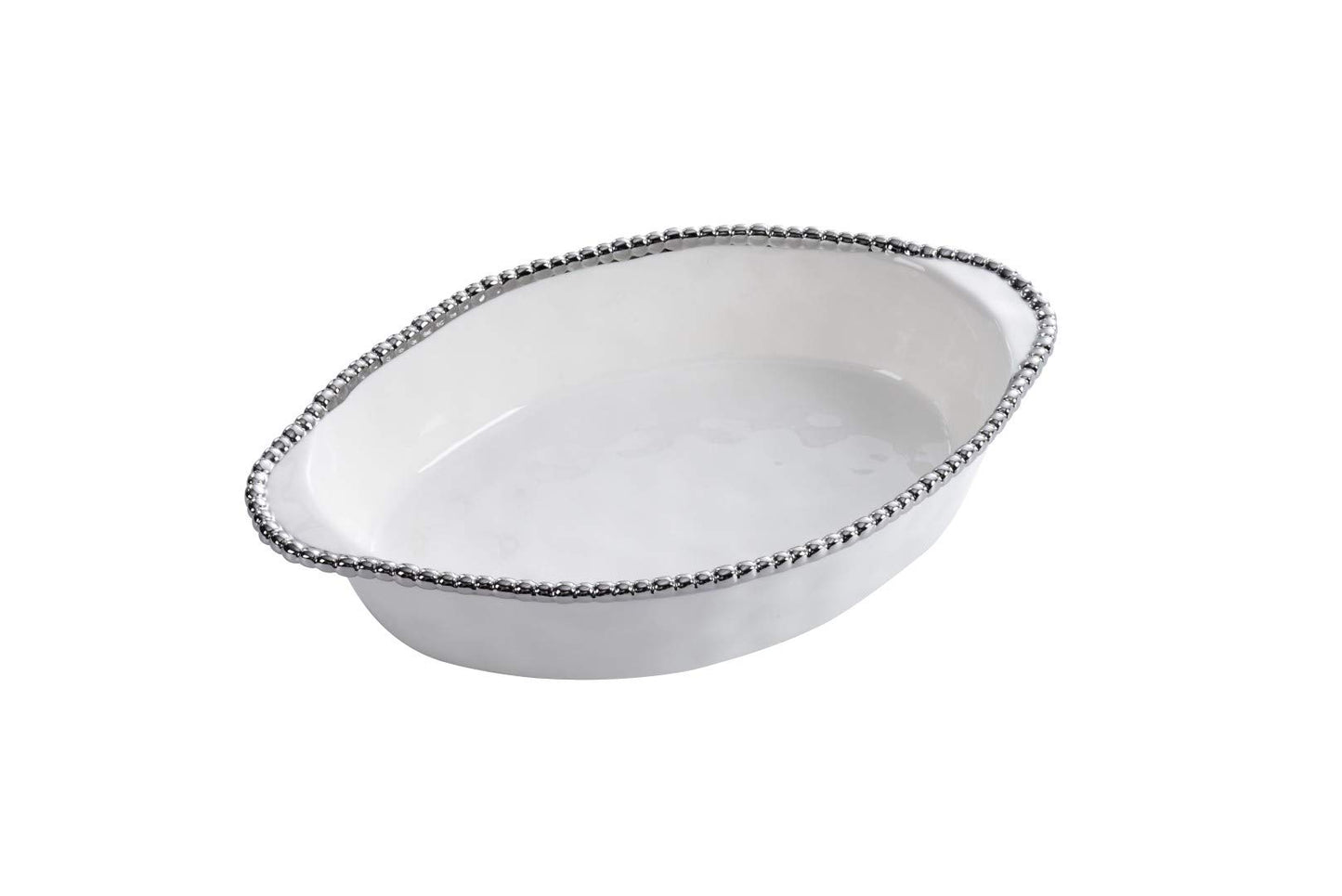 Oval Baking Dish Silver White CER2691W