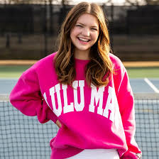 Lulu Mac Hot Pink and White Sweatshirt